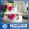 roses decal fine porcelain tea set for 6 people